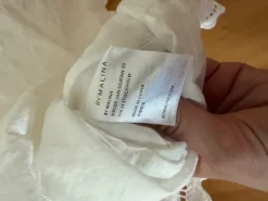 🤍 By Malina vit romantisk klänning med puffärm, student/midsommar