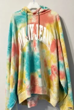🌈 Tommy Jeans bluza tie dye oversize – rozmiar L