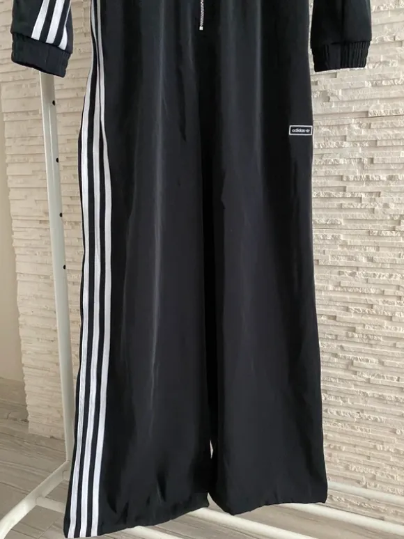 Adidas kombinezon szerokie nogawki 3 stripes paski lampas