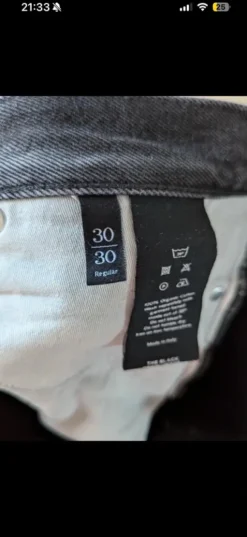 Asket black jeans regular 30
