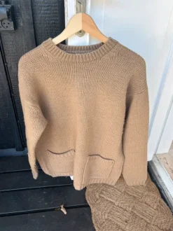 Auralee wool felt yarn knit po sweater
