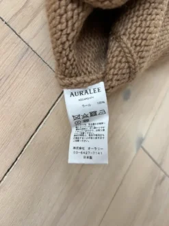 Auralee wool felt yarn knit po sweater