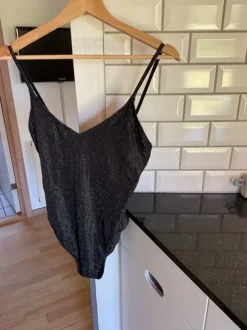 Badedragt brun med glitter