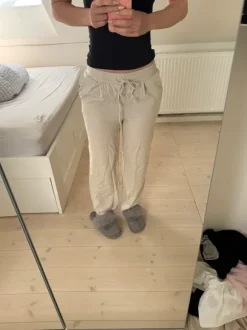 Beige hør bukser