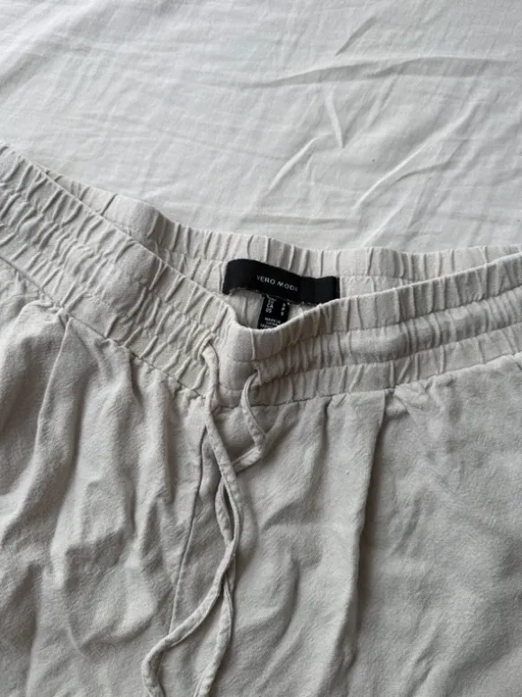 Beige hør bukser