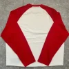 Beige og rød waffle knit Longsleeve