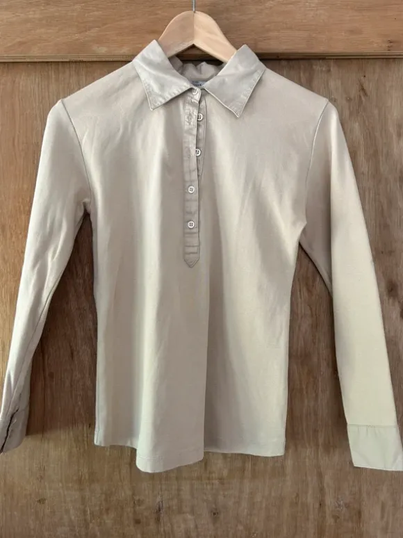 Beige skjorte-bluse