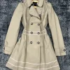 Beżowy płaszcz trencz Thomas Burberry vintage y2k różowe detale
