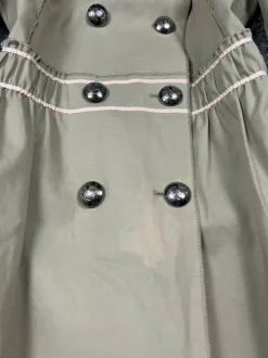 Beżowy płaszcz trencz Thomas Burberry vintage y2k różowe detale