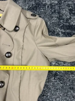 Beżowy płaszcz trencz Thomas Burberry vintage y2k różowe detale