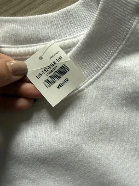Biała krótka bluza Abercrombie & Fitch z UsA– NOWA z metką