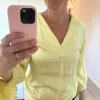 Birgitte Herskind, skjortebluse lysegul str m
