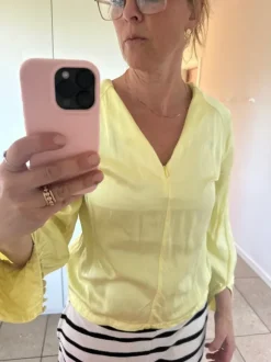 Birgitte Herskind, skjortebluse lysegul str m