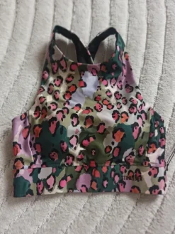 Biustonosz sportowy top Stronger, r. S/XS, nowy, wzór panterka