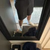 Blå shorts