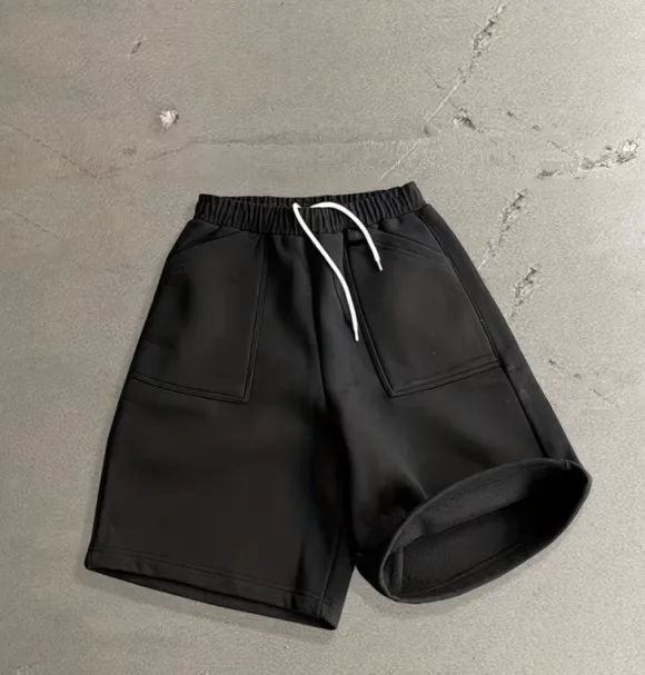 black blank sweat shorts