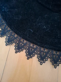 Black lace trim lolita fashion witch hat