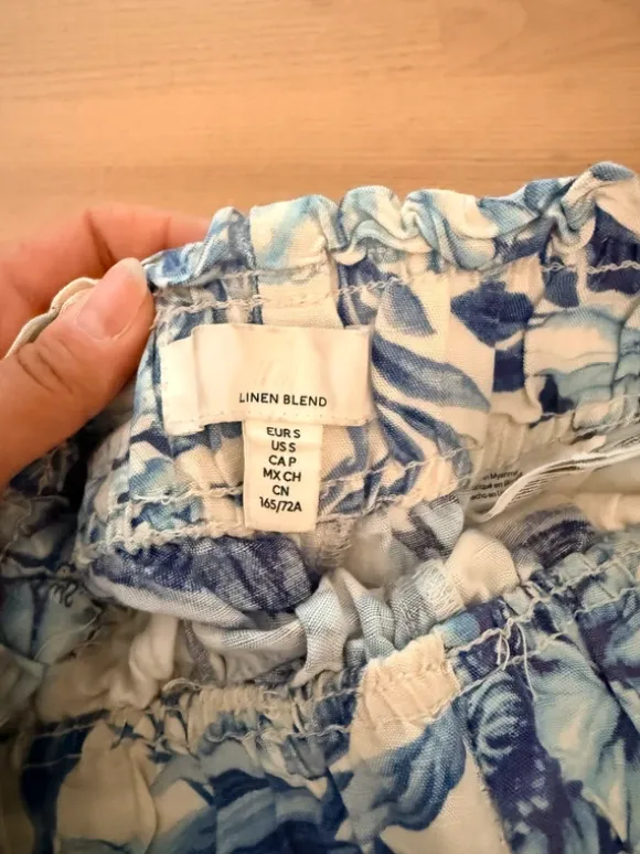 Blomsterbede hør shorts