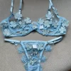 Blått lingerie set