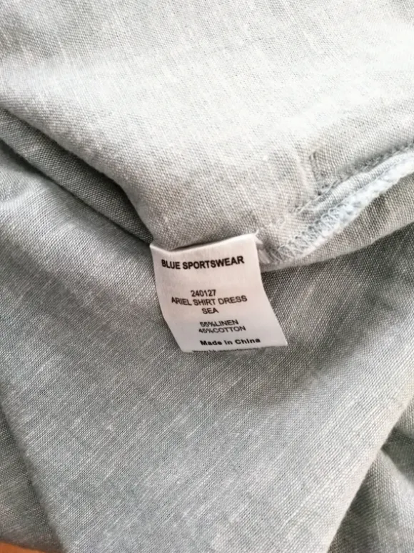 Blue Sportswear oversize tunika str. S - Lyseblå - brystmål 110 cm - ny