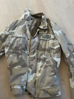 brown army print jacket