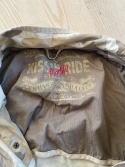 brown army print jacket