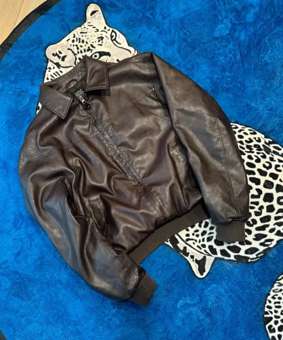 Brown Leather Jacket BDG