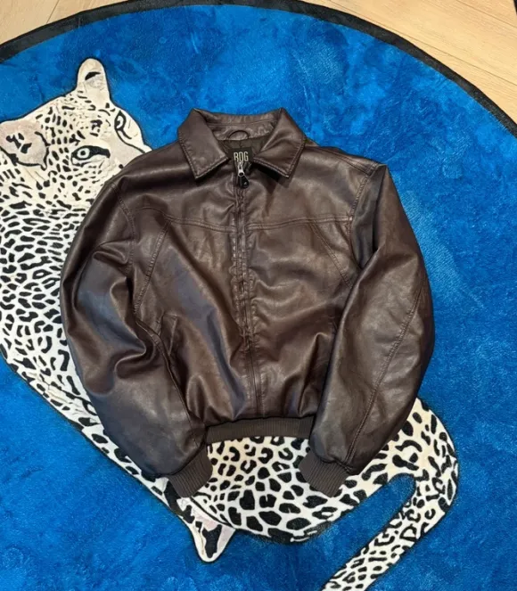 Brown Leather Jacket BDG
