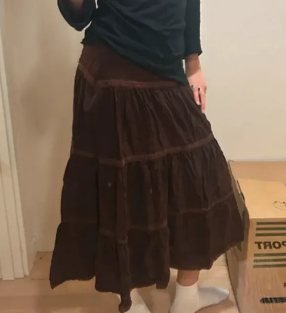 Brun maxi skirt