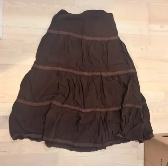 Brun maxi skirt