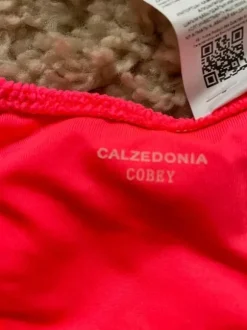 Calzedonia neonowe różowe bikini karczoch materiał gumowany xs