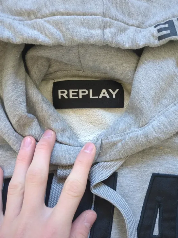 Cool vintage grey hoodie from Replay