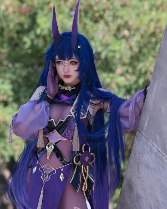 Cosplay Honkai Impact 3rd strój Raiden Mei Uwowo full z wigiem