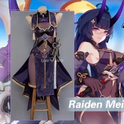 Cosplay Honkai Impact 3rd strój Raiden Mei Uwowo full z wigiem
