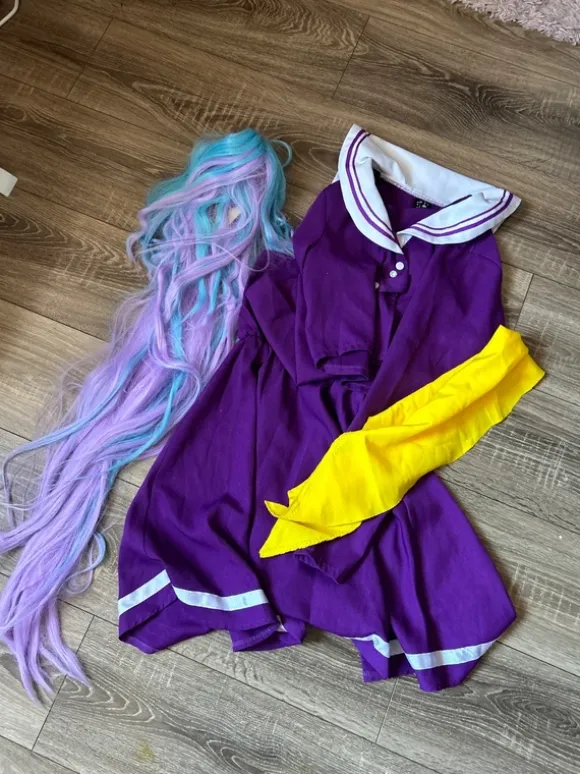 Cosplay shiro full peruka WIG no Game no life xs/s przebranie anime