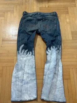 Custommade flared bootcut painted waxed