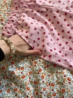 Cute nat sæt med hjerter