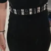 Czarna elegancka sukienka ołówkowa M&S Collection kryształki midi glamour S 36