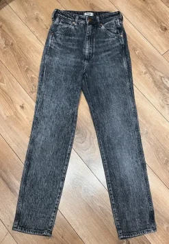 Czarne Mom Jeans Wrangler W25 L28 | Ciemny Denim Bawełniane Spodnie