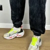 Czarne spodnie dresowe Nike sztruksowe welurowe joggersy
