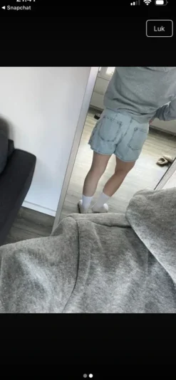 Denim skort