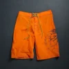 Diesel szorty kąpielowe board shorts pomarańczowe logo print S