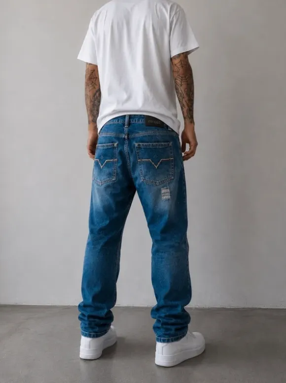 Diesel Vintage Loose Fit Jeans Y2K Distressed Denim