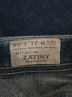 Diesel Zatiny W31 L34 Bootcut Fading Y2K Vintage Denim Dżinsy Cowboy Flare Dzwony Biodrówki Low Rise
