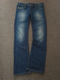 Diesel Zatiny W31 L34 Bootcut Fading Y2K Vintage Denim Dżinsy Cowboy Flare Dzwony Biodrówki Low Rise