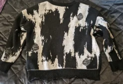 Distressed Black Emo/Metal Sweater