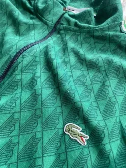 Dres bawełniany Lacoste XL ciemnozielony