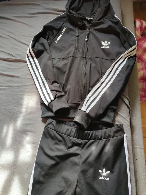 Dresy zestaw bluza Adidas legginsy oryginalne S-M