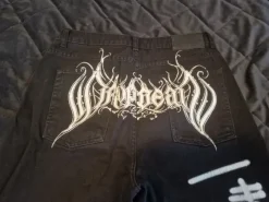 Drop Dead - Ripped Patchwork Grafitti Jeans