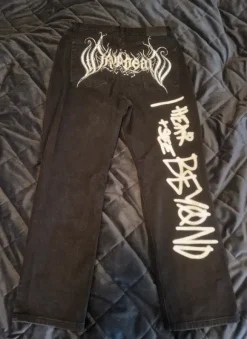 Drop Dead - Ripped Patchwork Grafitti Jeans